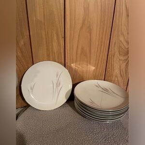 Elegant Wheat Pattern Bread & Butter  Plate Set
